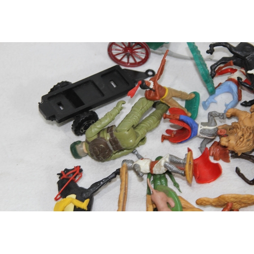 703 - QUANTITY OF VINTAGE TEMPO FIGURES & HORSES etc