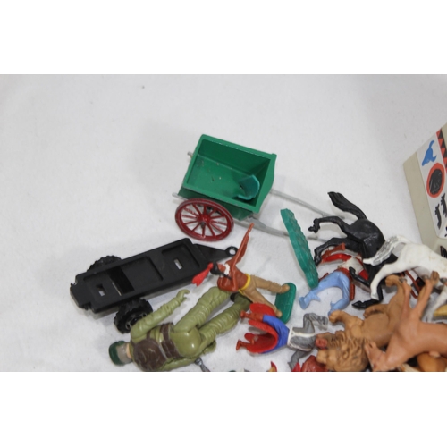 703 - QUANTITY OF VINTAGE TEMPO FIGURES & HORSES etc