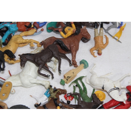 703 - QUANTITY OF VINTAGE TEMPO FIGURES & HORSES etc