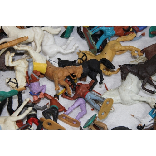 703 - QUANTITY OF VINTAGE TEMPO FIGURES & HORSES etc