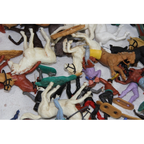 703 - QUANTITY OF VINTAGE TEMPO FIGURES & HORSES etc