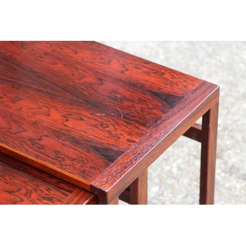 82 - DANISH KAI KRISTIANSEN FOR VILDJERG MOBELFABRIK ROSEWOOD COFFEE TABLES
58 X 35 X 40CM