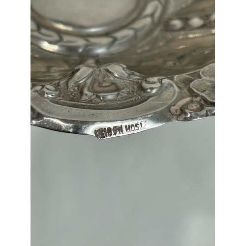 1087 - CONTINENTAL 800 GRADE SILVER BOWL AND SILVER PEDESTAL DISH - 140G