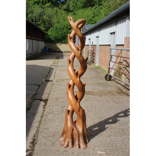 7 - LARGE UNUSUAL ORGANIC WOODEN COAT RACK
190 X 50CM