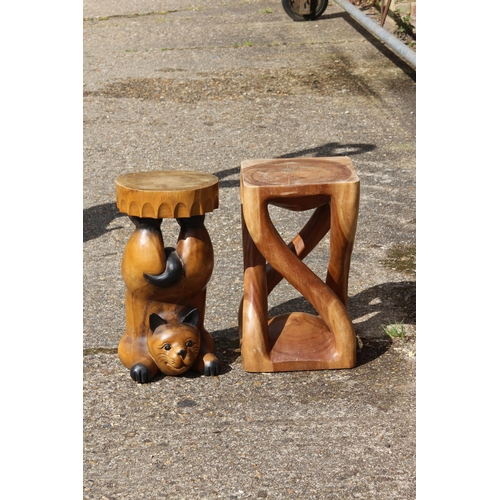 8 - 2 X UNUSUAL ORGANIC WOODEN SIDE TABLES
30 X 30 X 51CM