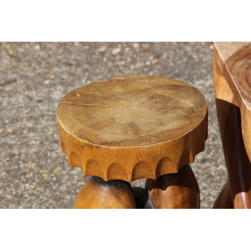 8 - 2 X UNUSUAL ORGANIC WOODEN SIDE TABLES
30 X 30 X 51CM