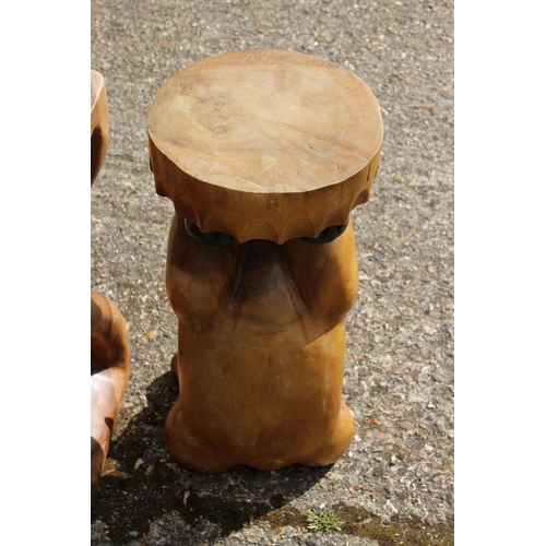 8 - 2 X UNUSUAL ORGANIC WOODEN SIDE TABLES
30 X 30 X 51CM