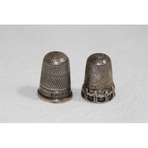 1014 - CHARLES HORNER SILVER THIMBLE - CHESTER 1903 AND ONE OTHER