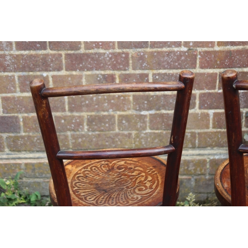 55 - PAIR OF  PENNY CHAIRS 
40 X 39 X 80CM