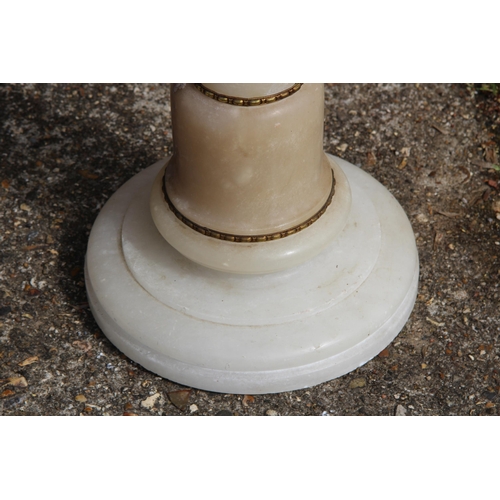 58 - PAIR OF ALABASTER PILLARS 
101CM