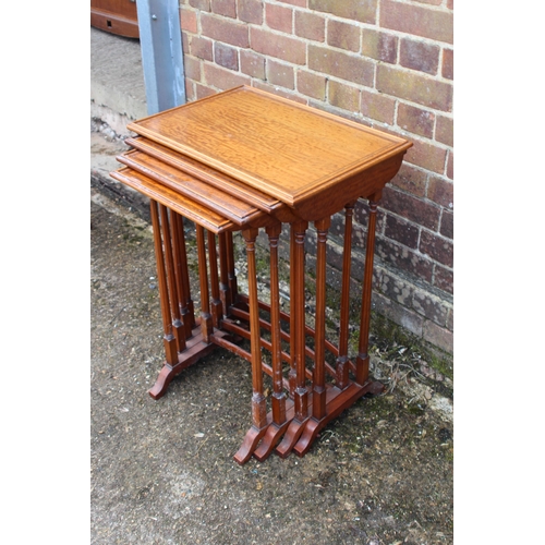 90 - EDWARDIAN  4 TABLE NEST 
38 X 54 X 73CM