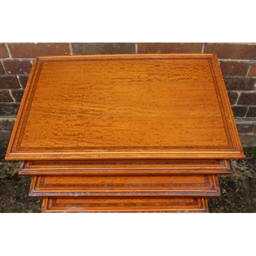 90 - EDWARDIAN  4 TABLE NEST 
38 X 54 X 73CM