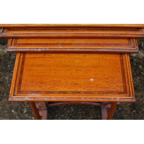 90 - EDWARDIAN  4 TABLE NEST 
38 X 54 X 73CM