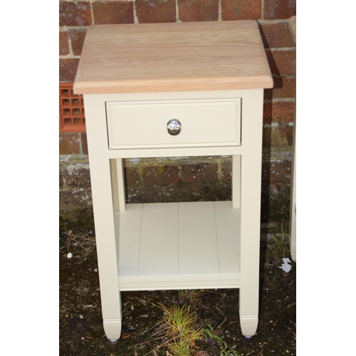 91 - PAIR OF NEPTUNE BEDSIDE TABLES 
39 X 43 X 72CM