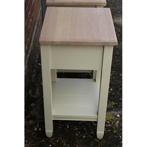 91 - PAIR OF NEPTUNE BEDSIDE TABLES 
39 X 43 X 72CM