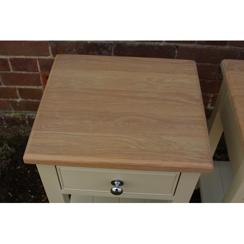 91 - PAIR OF NEPTUNE BEDSIDE TABLES 
39 X 43 X 72CM