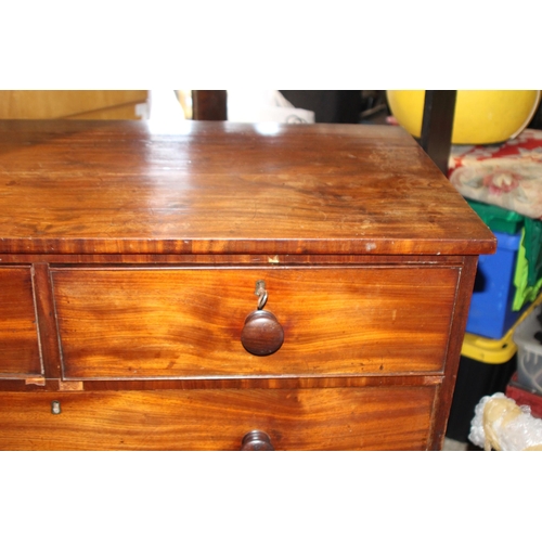 94 - VICTORIAN MAHOGANY CHEST OF DRAWERS 
110 X 50 X 110CM