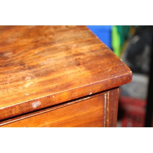 94 - VICTORIAN MAHOGANY CHEST OF DRAWERS 
110 X 50 X 110CM