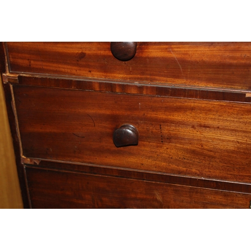 94 - VICTORIAN MAHOGANY CHEST OF DRAWERS 
110 X 50 X 110CM