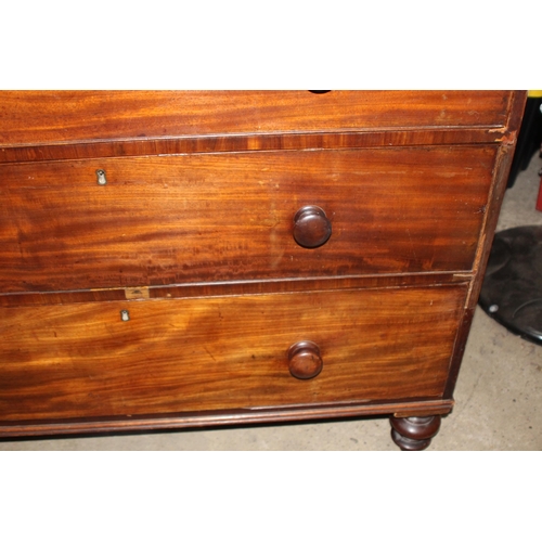 94 - VICTORIAN MAHOGANY CHEST OF DRAWERS 
110 X 50 X 110CM