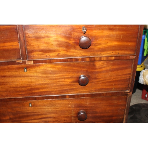 94 - VICTORIAN MAHOGANY CHEST OF DRAWERS 
110 X 50 X 110CM