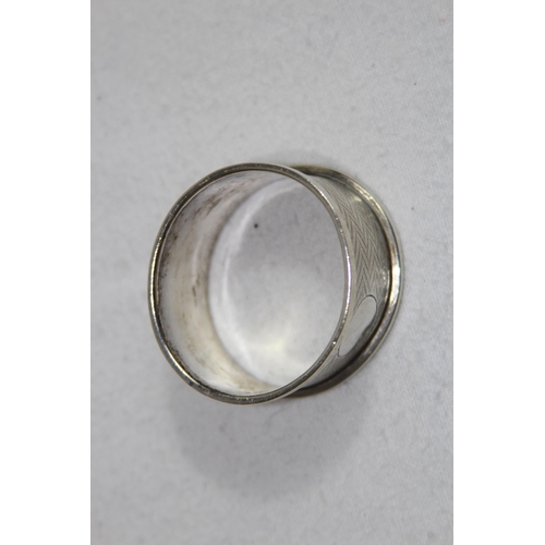 1154 - SILVER NAPKIN RING - 14.5G - BIRMINGHAM 1938 - ISRAEL GREENBERG