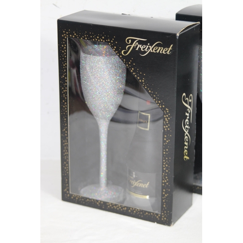 732 - 2 X BOXED FREIXENET WITH GLASS