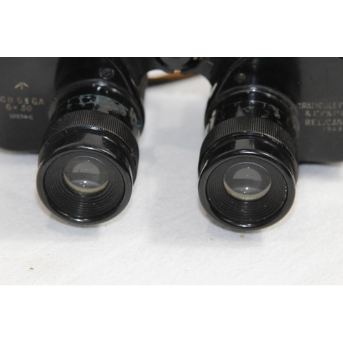 841 - PAIR OF  WW2 MILITARY BINOCULARS  1943