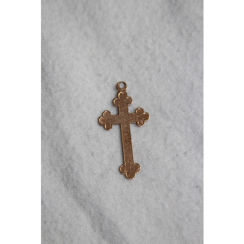 1171 - 9CT GOLD CROSS - 1.35G