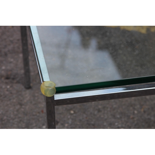 99 - RETRO GLASS COFFEE TABLE - A/F
70 X 70 X 47CM