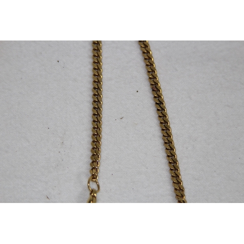 963 - CATOREX GOLD TONE FOB WATCH AND CHAIN