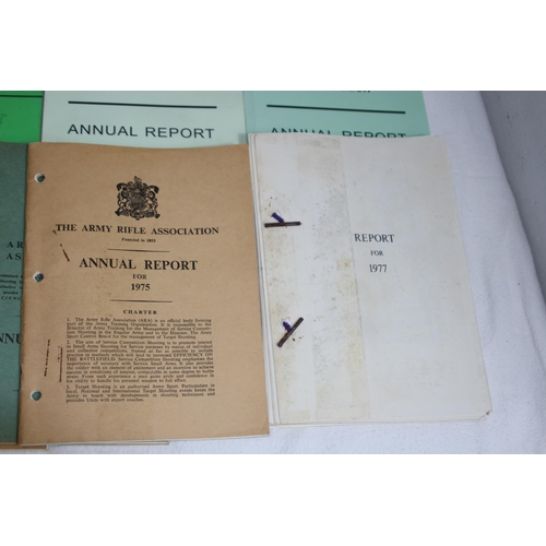 847 - QUANTITY OF RIFLE ASSOCIATION ANNUAL REPORT BOOKS