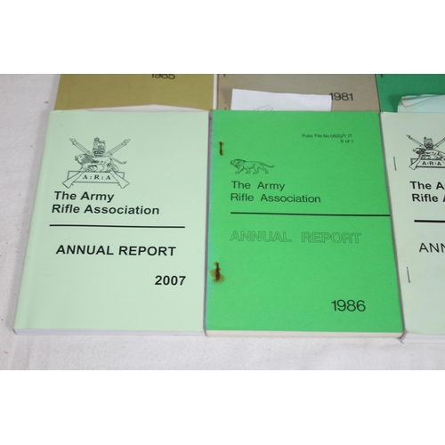 847 - QUANTITY OF RIFLE ASSOCIATION ANNUAL REPORT BOOKS