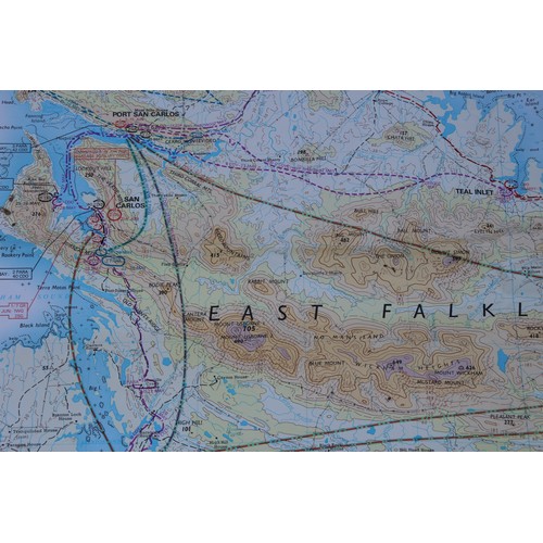 850 - 2 x VINTAGE FALKLANDS OPERATION CORPORATE MAPS