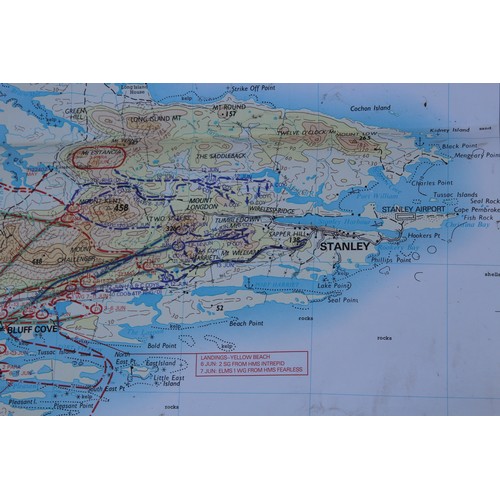 850 - 2 x VINTAGE FALKLANDS OPERATION CORPORATE MAPS