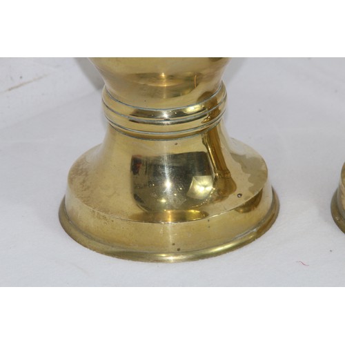 280 - PAIR OF BRASS  CHURCH CANDLE STICKS
64CM