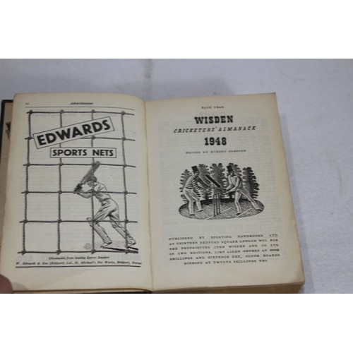 459 - QUANTITY OF CRICKET BOOKS INCLUDING 1948 WISDEN'S