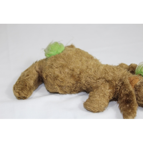 596 - 2 X VINTAGE CHILDS RABBIT TEDDY BEARS
