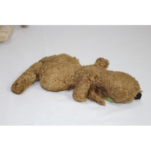 596 - 2 X VINTAGE CHILDS RABBIT TEDDY BEARS
