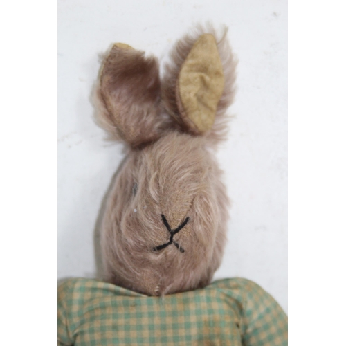 596 - 2 X VINTAGE CHILDS RABBIT TEDDY BEARS