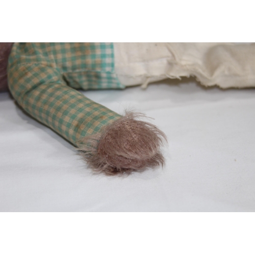 596 - 2 X VINTAGE CHILDS RABBIT TEDDY BEARS