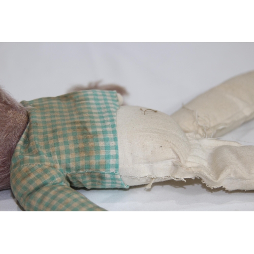 596 - 2 X VINTAGE CHILDS RABBIT TEDDY BEARS
