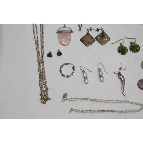 423 - BOX OF COSTUME JEWELLERY INCLUDING SILVER