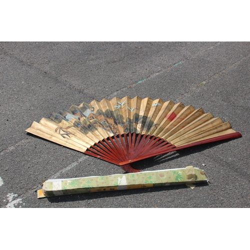 424 - LARGE ORIENTAL FAN
147 X 90CM