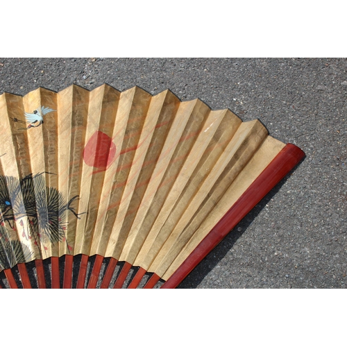 424 - LARGE ORIENTAL FAN
147 X 90CM