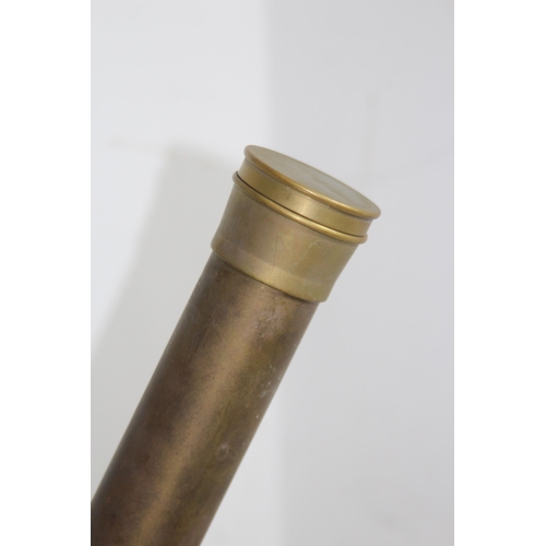 438 - NAUTICALIA BRASS TELESCOPE ON TRIPOD BASE