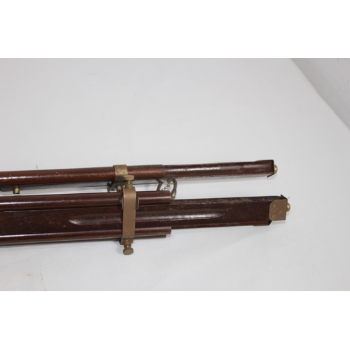 438 - NAUTICALIA BRASS TELESCOPE ON TRIPOD BASE