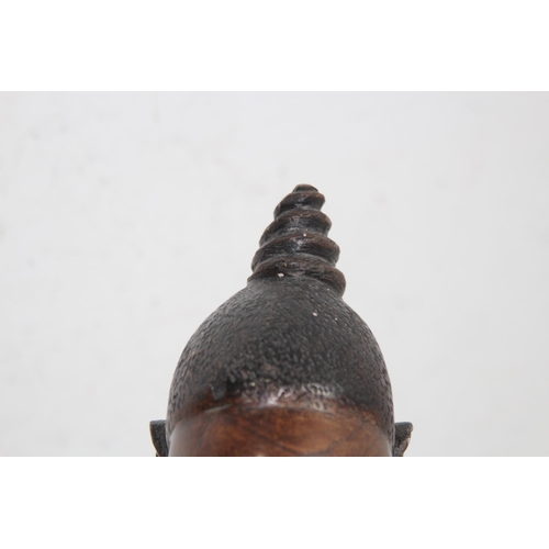 447 - VINTAGE AFRICAN CARVED FEMALE FIGURE 
30.5CM
