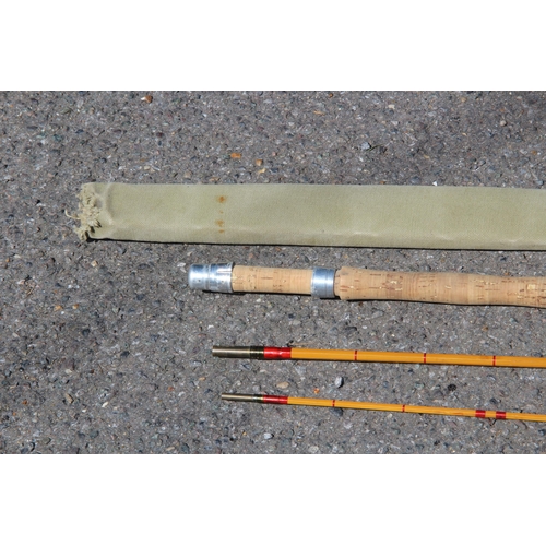 455 - VINTAGE ALLCOCK SPILT CAIN FLYROD