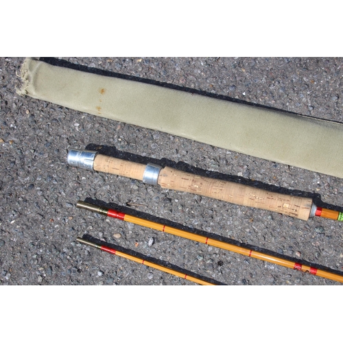 455 - VINTAGE ALLCOCK SPILT CAIN FLYROD